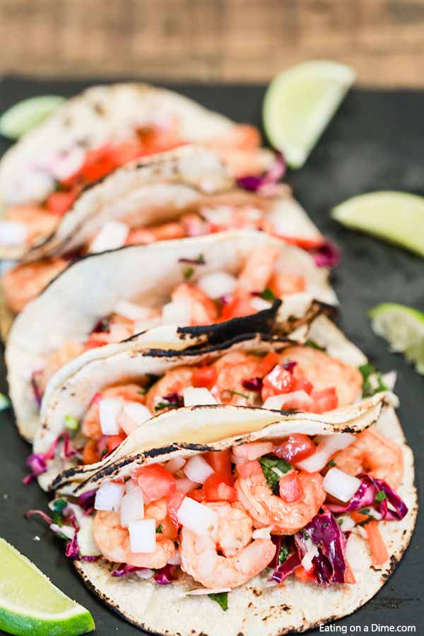 Best Shrimp Taco Recipe {in 5 minutes!} - Easy Skillet Shrimp Tacos