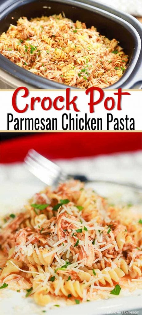 Crock Pot Chicken Parmesan Pasta Recipe - slow cooker penne pasta