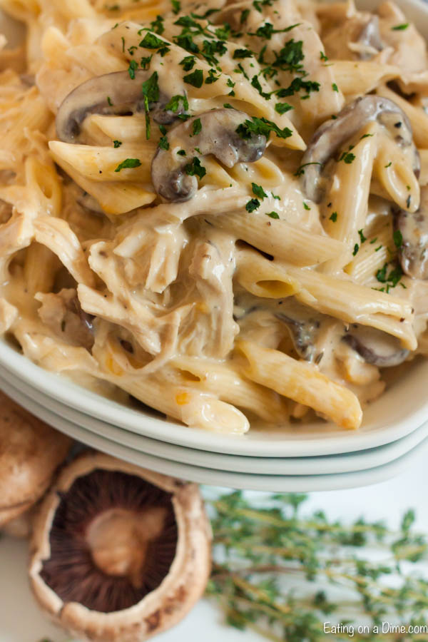 Crock pot cheesy chicken penne é o melhor alimento de conforto e carregado com toneladas de frango cremoso e massa de queijo. O fogão lento faz o trabalho todo!