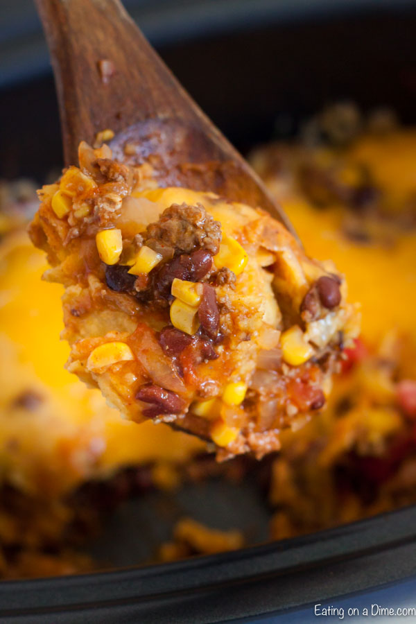 Crock Pot Mexican Casserole Recipe (and VIDEO) - Hamburger Casserole