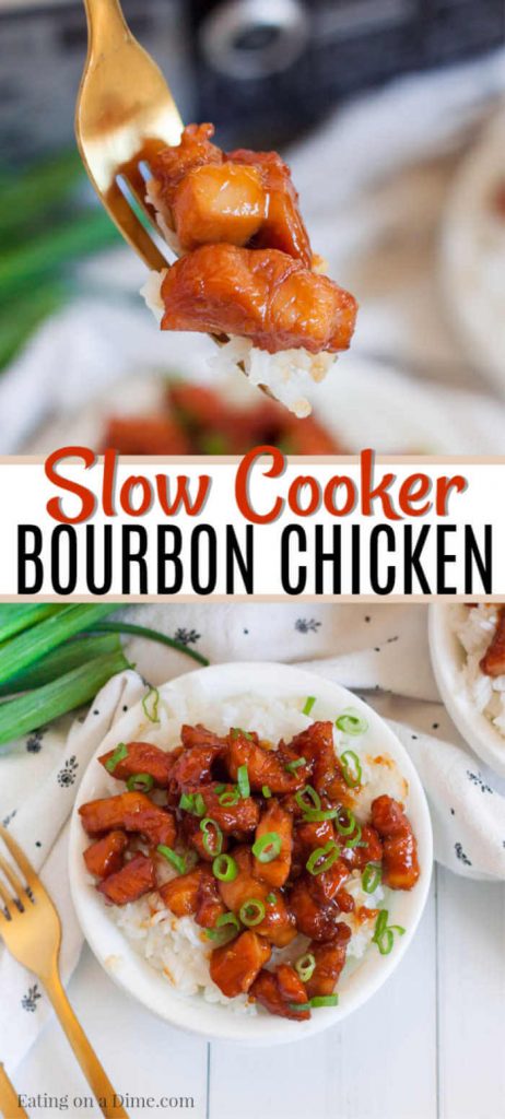 Crock Pot Bourbon Chicken Recipe - The Best Slow Cooker Bourbon Chicken