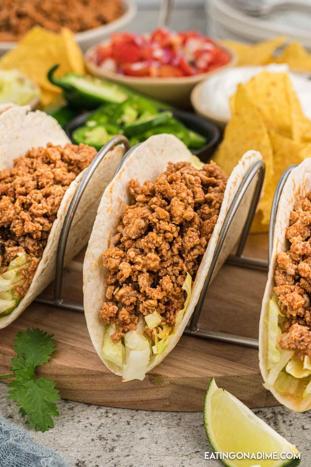 Crock Pot Ground Chicken Tacos Eating on a Dime