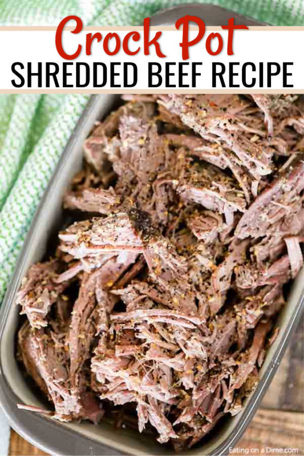 The possibilities are endless with this Crock Pot Shredded Beef Recipe. The slow cooker does all the work and the results are tender and flavorful beef.