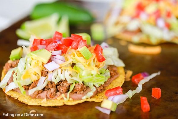 Ground Beef Tostada Recipe Easy Ground Beef Tostadas 5239