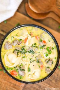 Crock Pot Italian Sausage Tortellini Soup Recipe - Easy Tortellini Soup