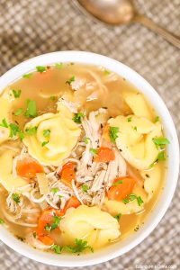 Crockpot chicken tortellini soup - Easy Crockpot tortellini soup