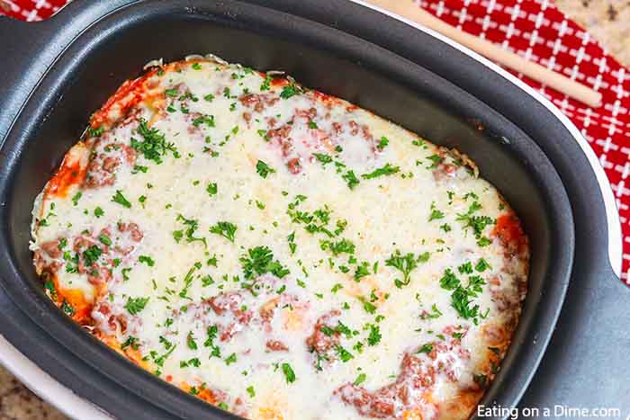 Crock Pot Lasagna Recipe - Easy Slow Cooker Lazy Day Lasagna Recipe