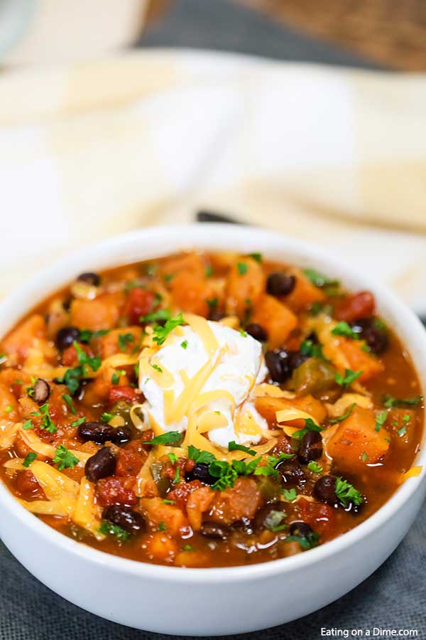 Crock Pot Sweet Potato Black Bean Chili - sweet potato black bean chili