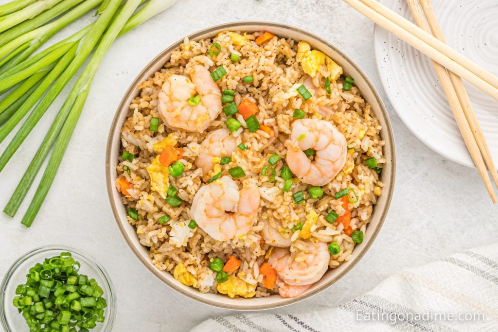 Easy Shrimp Fried Rice Recipe (& VIDEO!) - shrimp frying rice