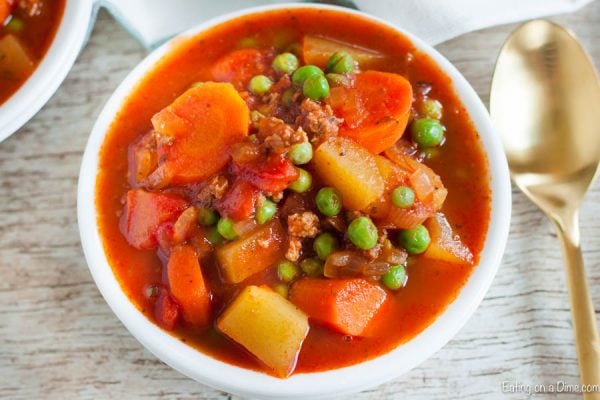 Crock Pot Ground Beef Stew Recipe - Beef Stew with Ground Beef