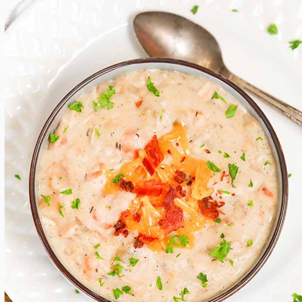 Crock pot potato soup with chicken - slow cooker chicken potato soup