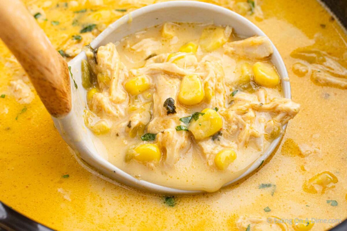 Slow Cooker Creamy Chicken Tortilla Soup Recipe & VIDEO