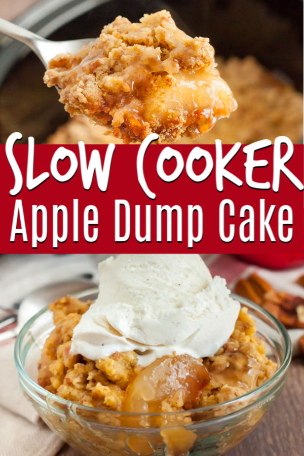 Crockpot Apple Dump Cake Recipe - easy crockpot cake mix cobbler