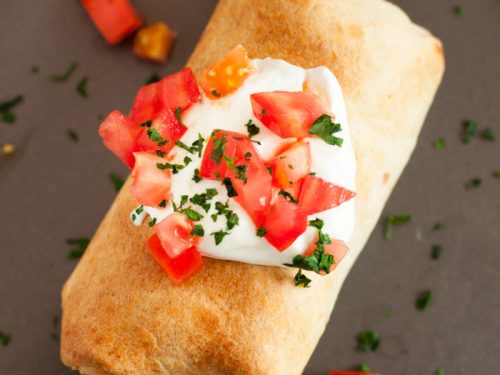 Chicken Chimichangas with Sour Cream Sauce Recipe