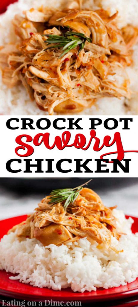 Crock pot Savory Chicken Recipe (& VIDEO!)- Easy Crockpot Chicken