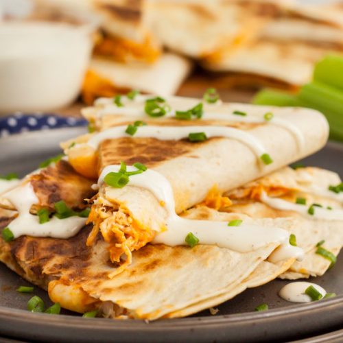 Buffalo Chicken Quesadilla Recipe - easy buffalo quesadilla