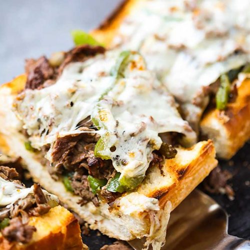 Philly Cheese Steak Cheesy Bread