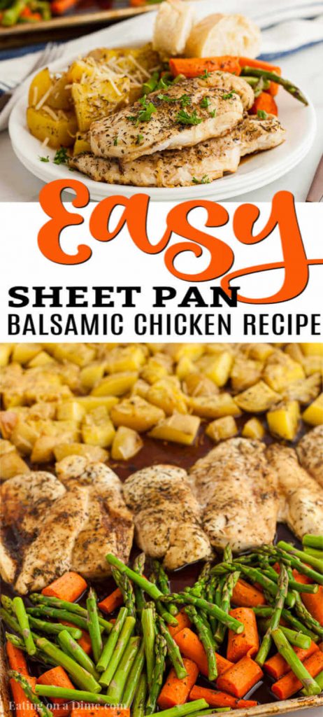 Sheet pan balsamic chicken - Ready in under 30 minutes!