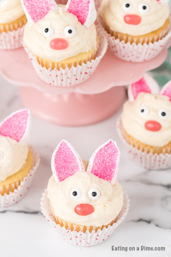 How to make Bunny Cupcakes - Quick and Easy Bunny Ear Cupcakes