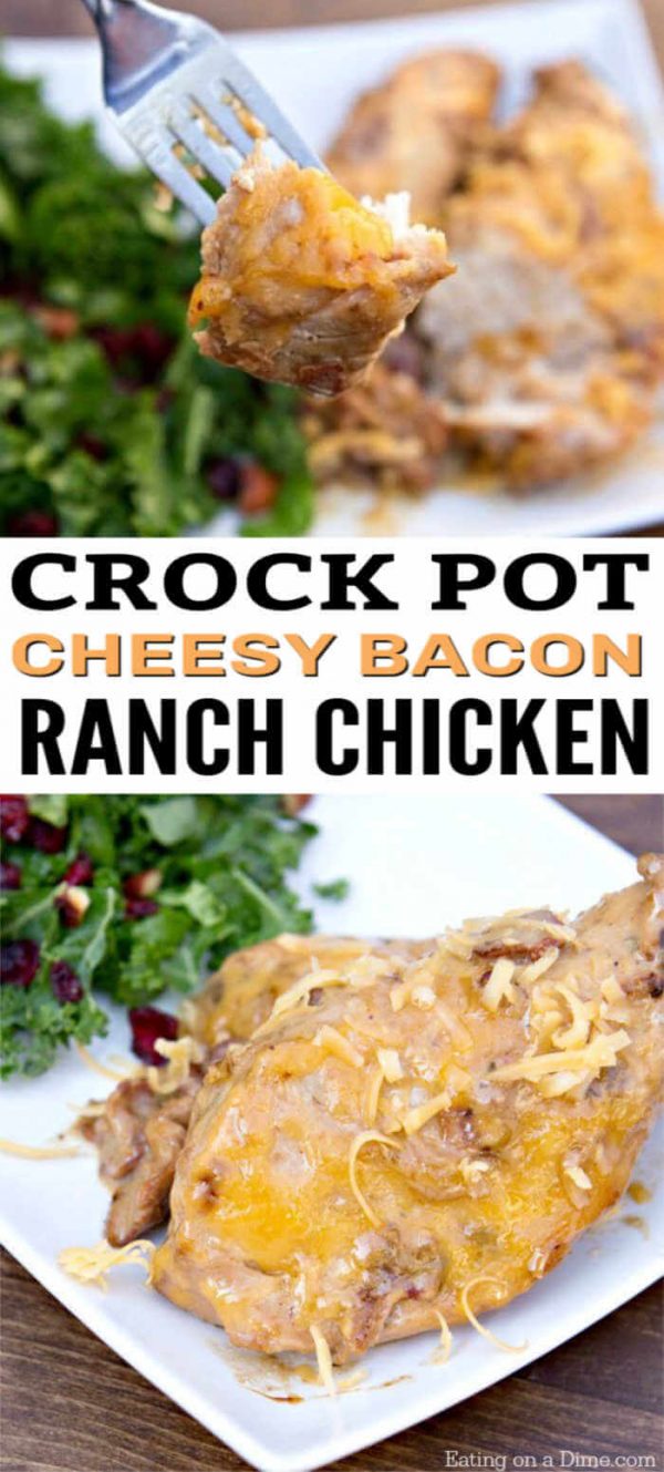 Crock Pot Cheesy Bacon Chicken Recipe - Cheesy Bacon Chicken