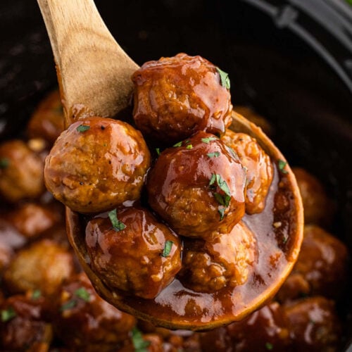Crockpot BBQ Meatballs Recipe, 4 Ingredients