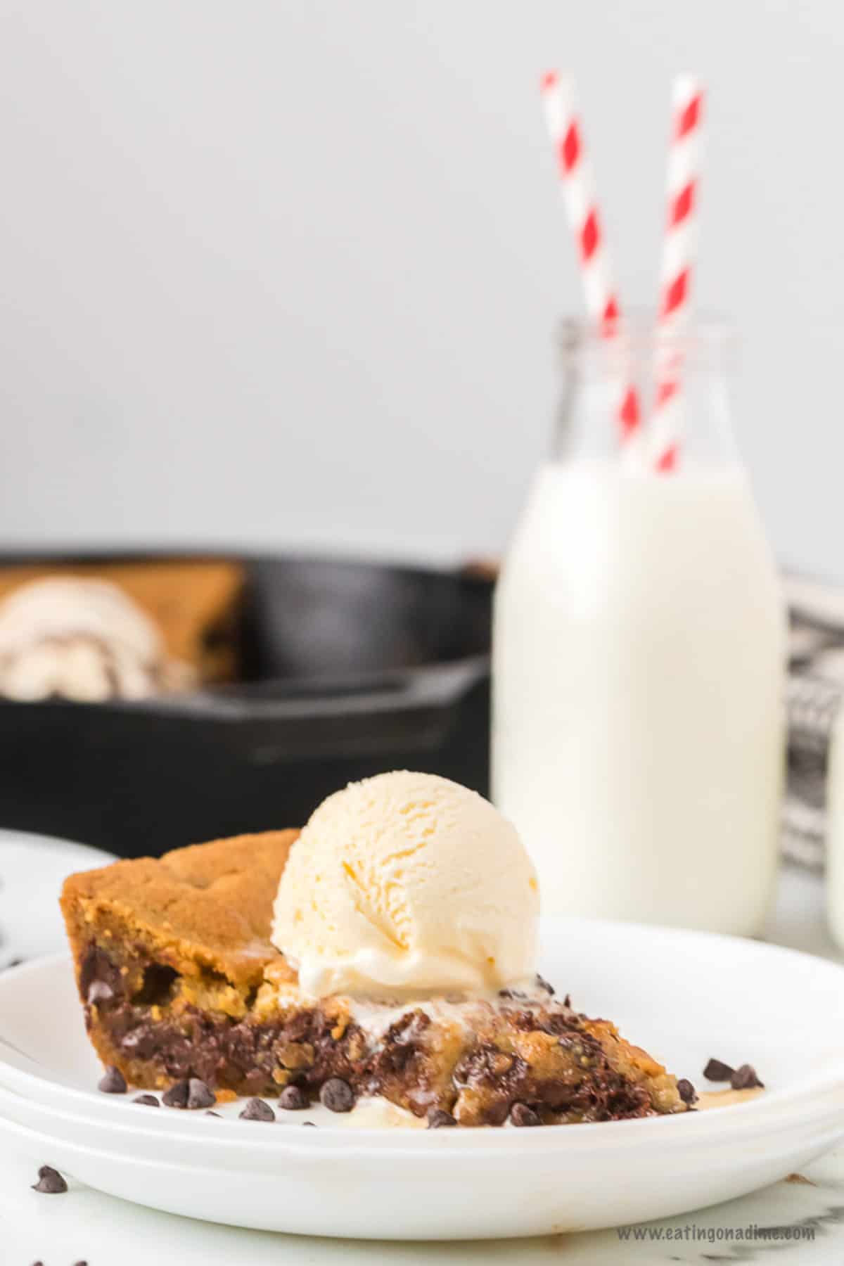 Skillet Chocolate Chip Cookie (Cast Iron + Homemade!) - Casserole Crissy