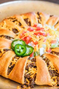 Taco crescent ring recipe - easy crescent roll taco ring