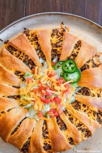 Taco crescent ring recipe - easy crescent roll taco ring