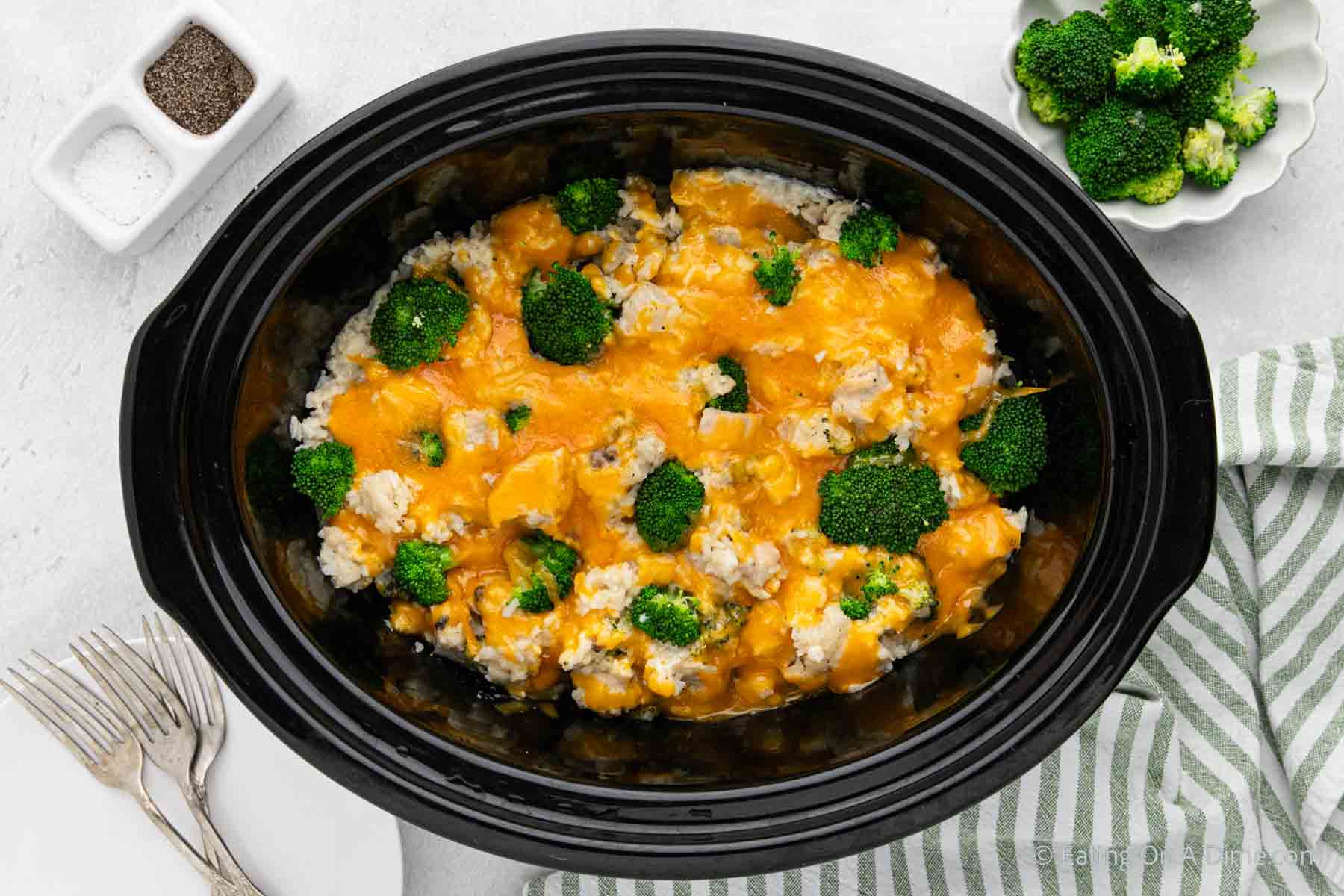 Slow Cooker Cheesy Chicken, Broccoli and Rice Casserole - 365 Days of Slow  Cooking and Pressure Cooking