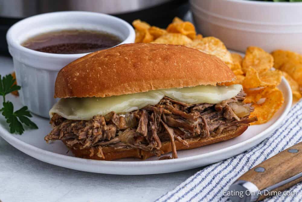 Instant pot french dip sandwiches - easy to make in minutes