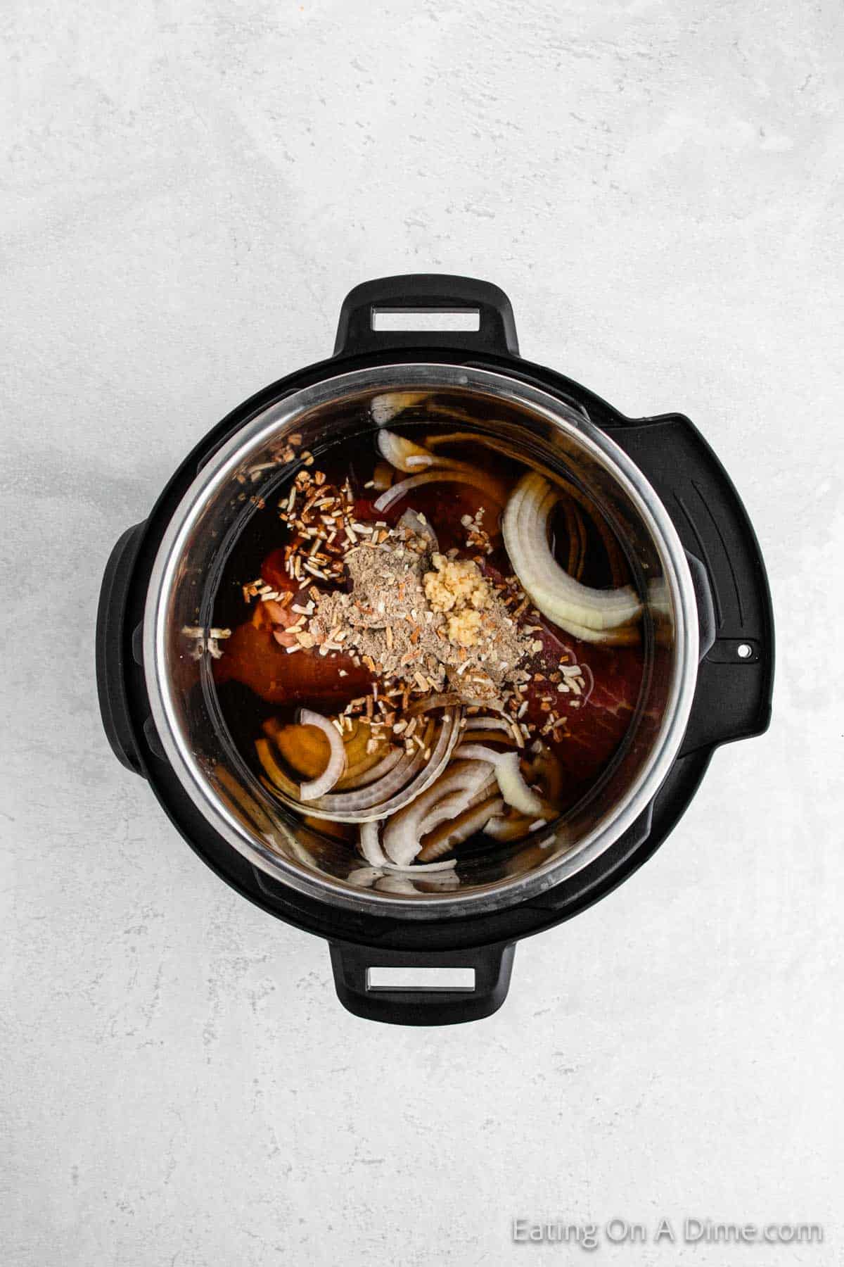 All the ingredient in the instant pot