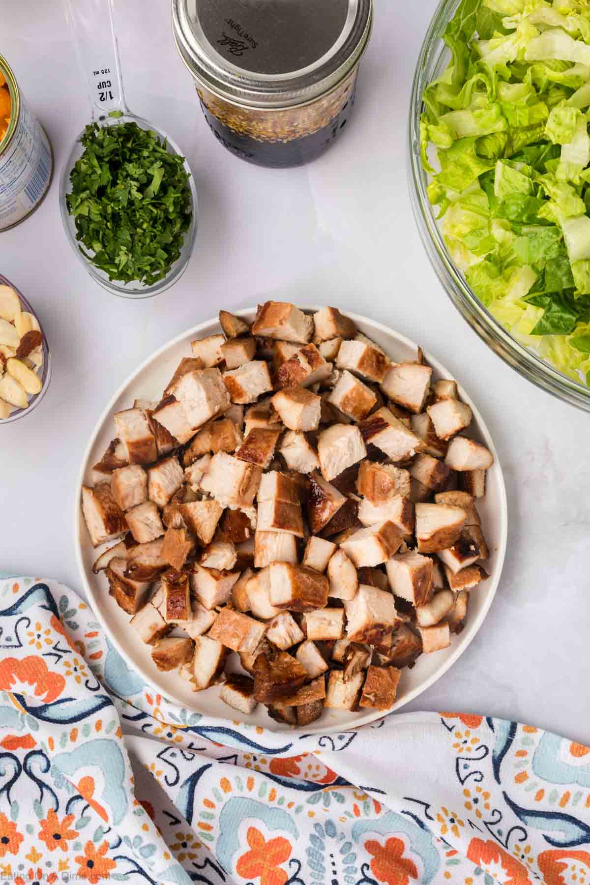 Chopped Grilled Chicken on a plate