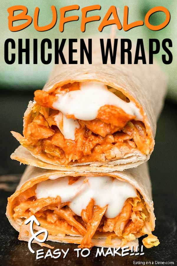 Buffalo chicken wrap recipe - ready in only 5 minutes