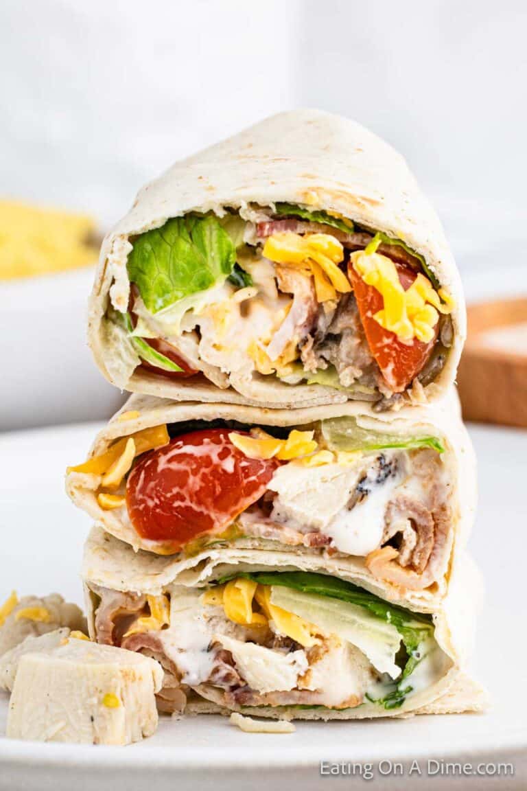 Chicken Bacon Ranch Wraps - Eating on a Dime