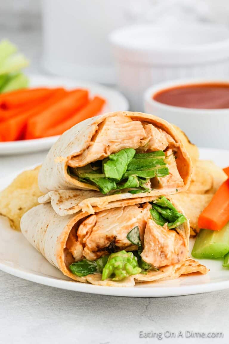 Buffalo Chicken Wraps Recipe - Eating on a Dime