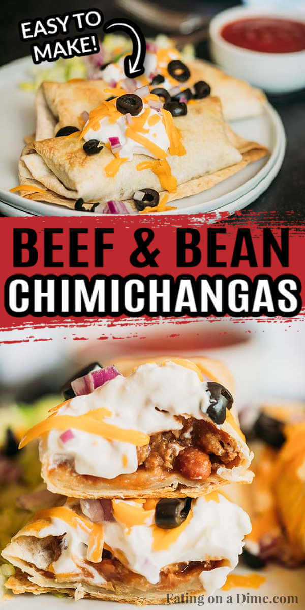 Beef and Bean Chimichangas - Garden to Griddle