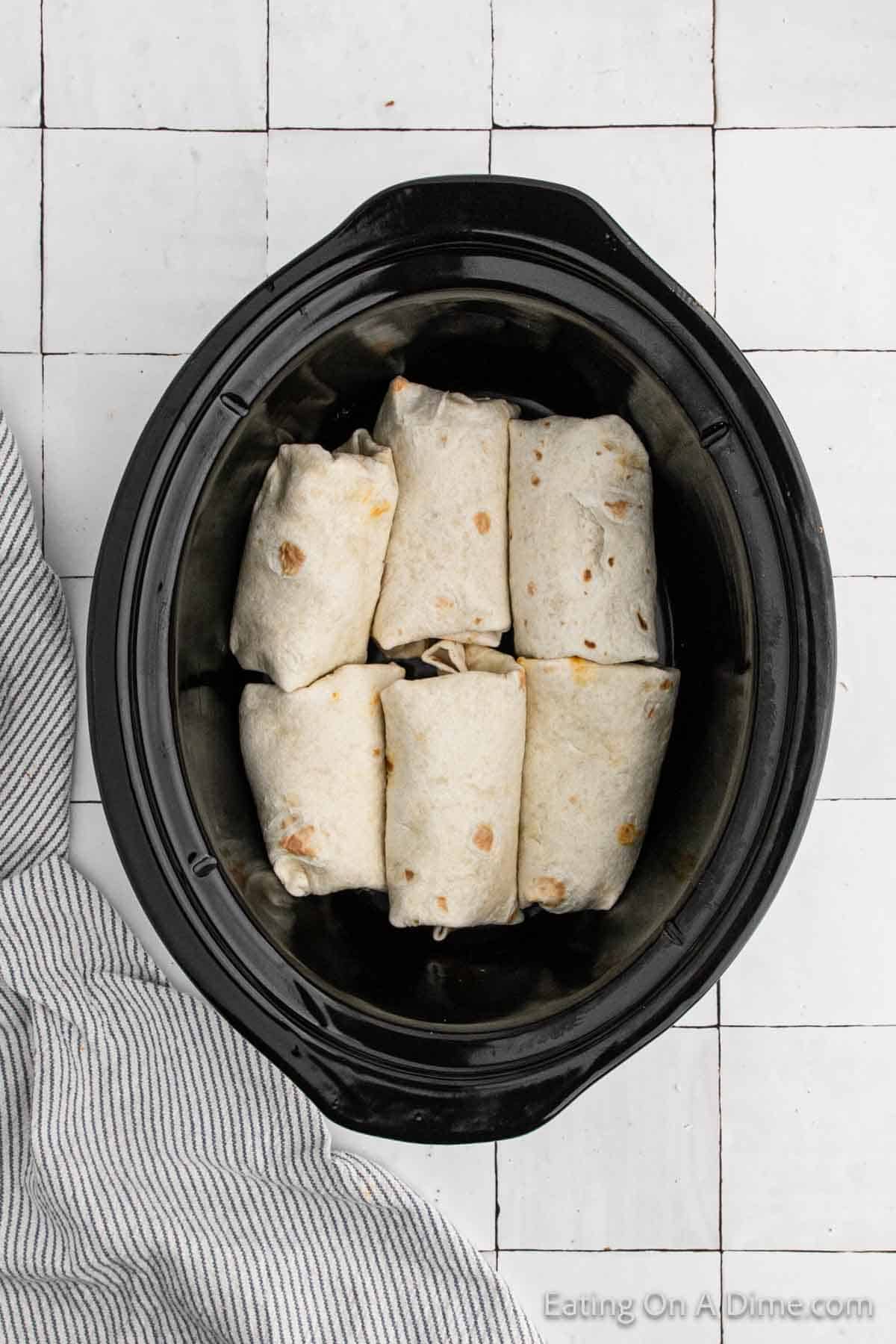 Burritos in a slow cooker