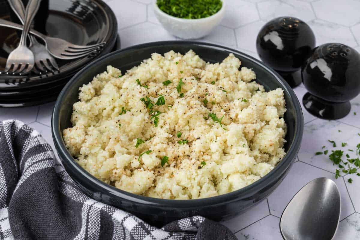 Cauliflower Rice in a bowl