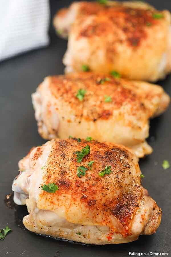 Oven baked chicken thighs recipe - ready in 30 minutes