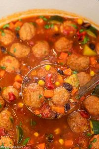 Mexican meatball soup recipe - ready in 30 minutes!