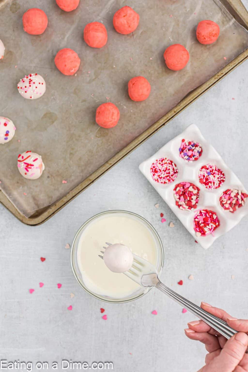 Valentines day cake balls - Valentines day cake pops