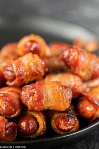 Bacon wrapped little smokies