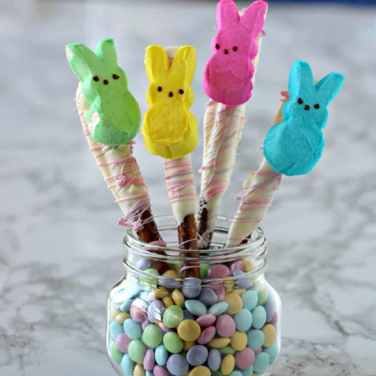 Easter Pretzel Rod Centerpiece