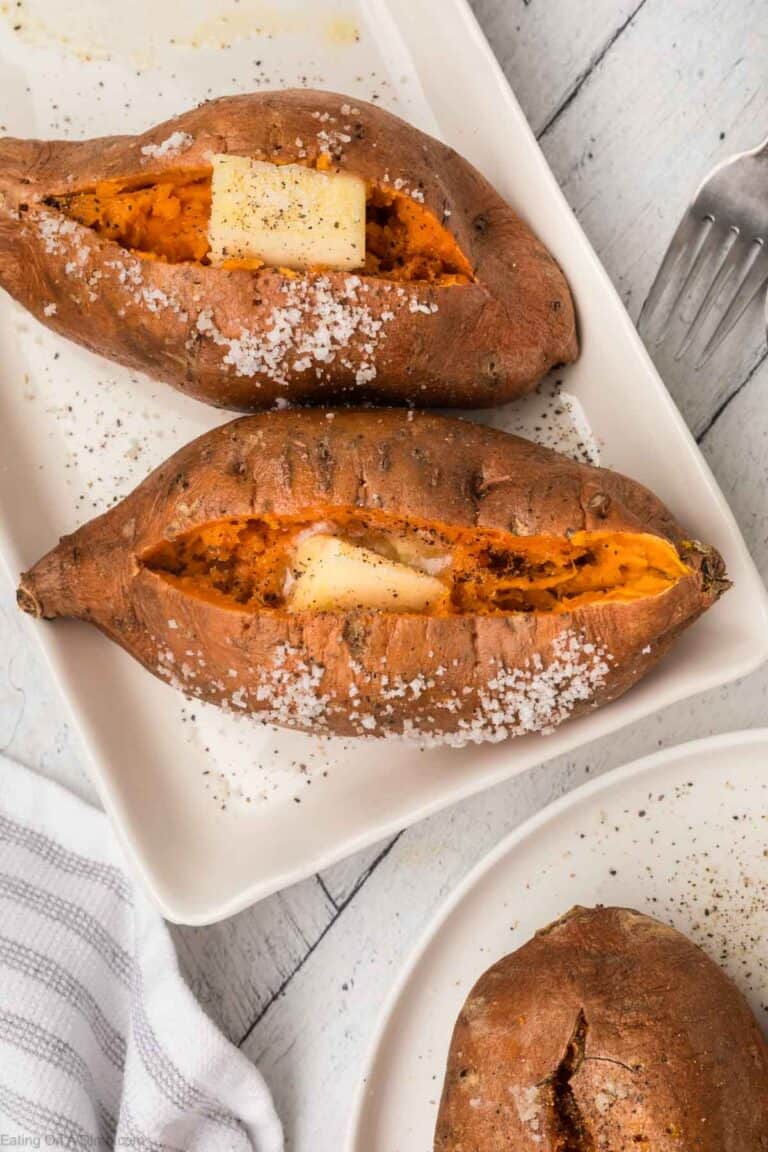 Microwave Sweet Potatoes - Eating on a Dime