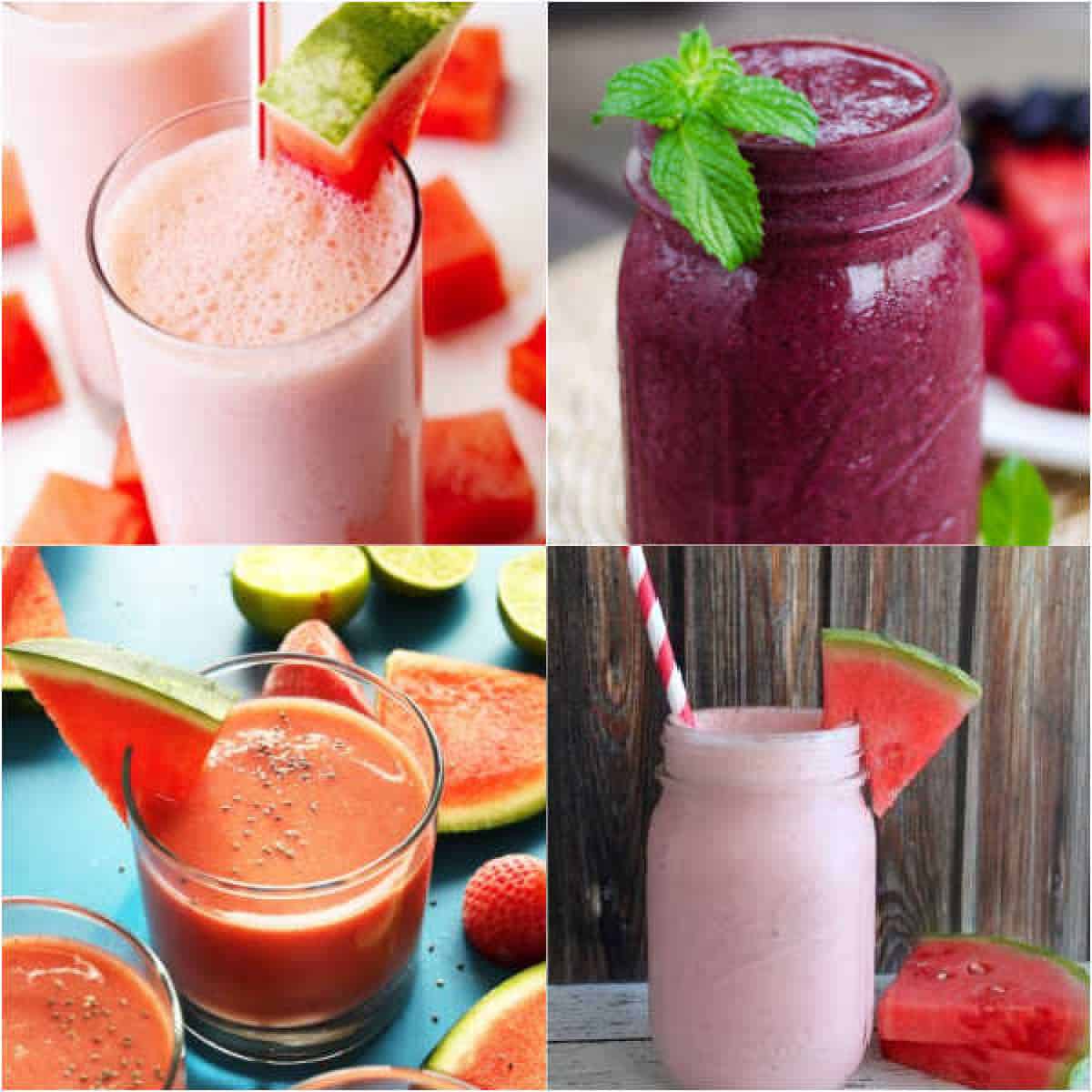 Watermelon smoothies  Freezer smoothies, Frozen smoothie, Make ahead  smoothies