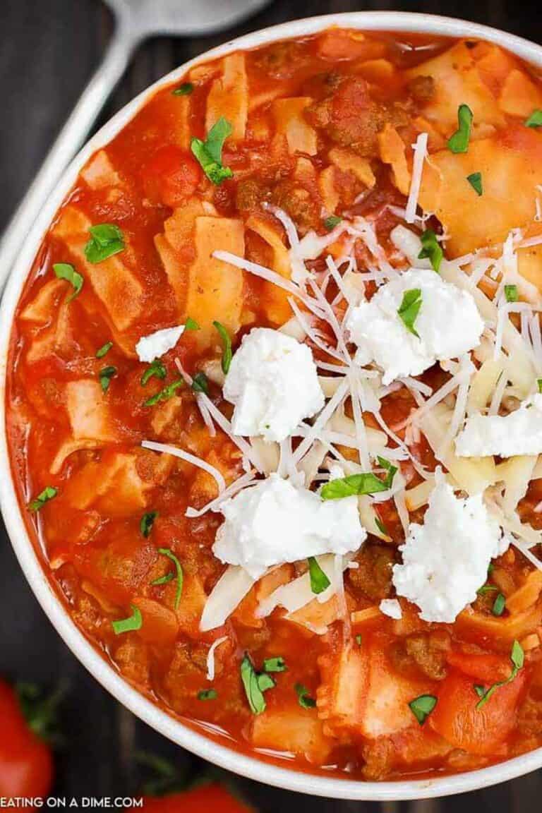 Instant Pot Lasagna Soup - Eating on a Dime