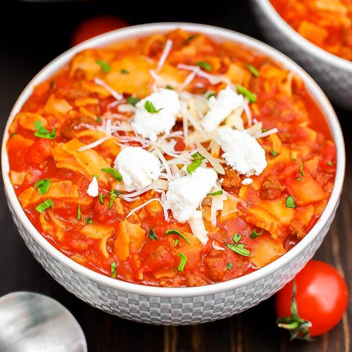 Instant Pot Lasagna Soup Recipe (and VIDEO) - Pressure Cooker Recipes