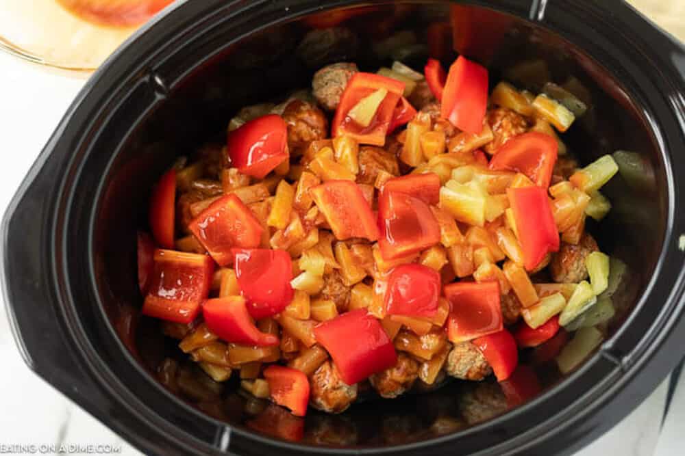 Crockpot Sweet and Sour Meatballs & VIDEO - Eatingonadime.com