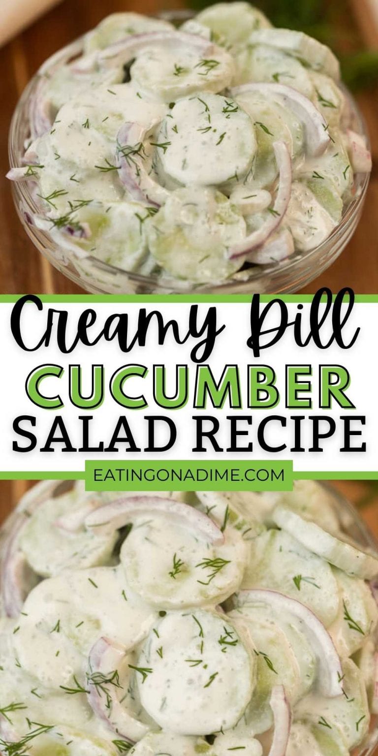 Creamy cucumber salad - creamy cucumber dill salad