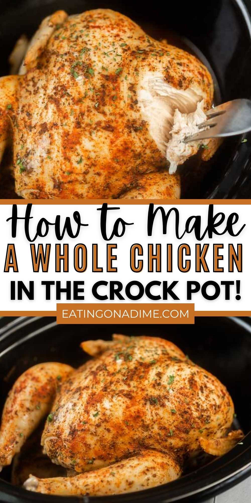 Crockpot Whole Chicken - The Little Kitchen